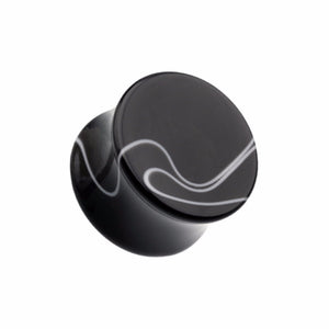 Marble Swirl Acrylic Double Flared Ear Gauge Plug-WildKlass Jewelry