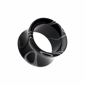 Marble Swirl Acrylic Double Flared Ear Gauge Tunnel Plug-WildKlass Jewelry