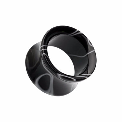 Marble Swirl Acrylic Double Flared Ear Gauge Tunnel Plug-WildKlass Jewelry