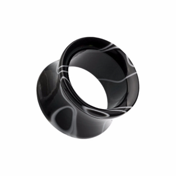 Marble Swirl Acrylic Double Flared Ear Gauge Tunnel Plug-WildKlass Jewelry