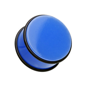 Neon Colored Acrylic No Flare Ear Gauge Plug-WildKlass Jewelry