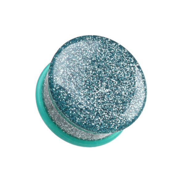 Glitter Shimmer Single Flared Ear Gauge Plug-WildKlass Jewelry