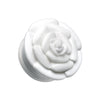 Rose Blossom Flower Single Flared Ear Gauge Plug-WildKlass Jewelry