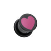 Adorable Heart Acrylic Single Flared Ear Gauge Plug-WildKlass Jewelry