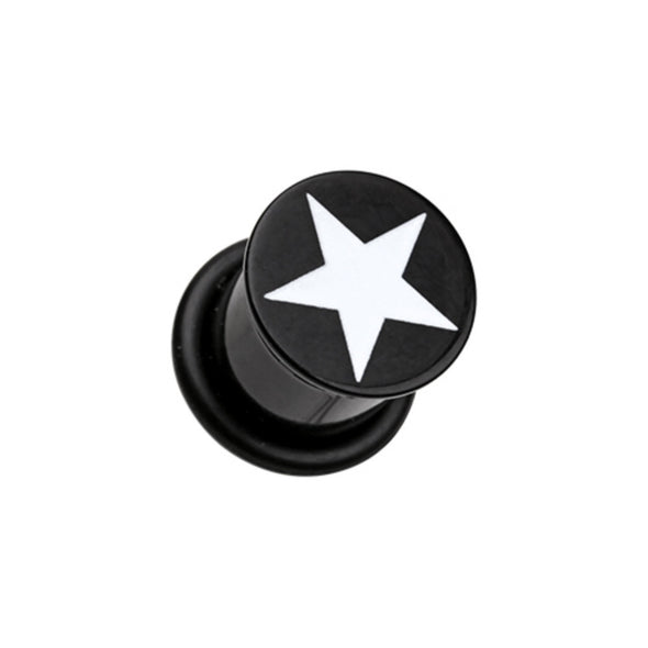 Star Acrylic Single Flared Ear Gauge Plug-WildKlass Jewelry