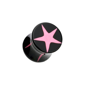 Star Acrylic Double Flared Ear Gauge Plug-WildKlass Jewelry