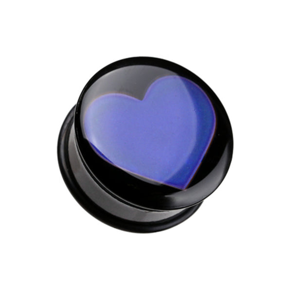 Thermotropic Heart Single Flared Mood Plug-WildKlass Jewelry
