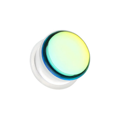 Chroma Flair Iridescence Single Flared Ear Gauge Plug-WildKlass Jewelry