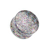 Ultra Shine Glittered Double Flared Acrylic Ear Gauge Plug-WildKlass Jewelry
