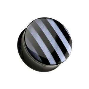 Marble Stripe Double Flared Ear Gauge Plug-WildKlass Jewelry