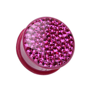 Brilliant Sparkles Color Body Single Flared Ear Gauge Plug-WildKlass Jewelry