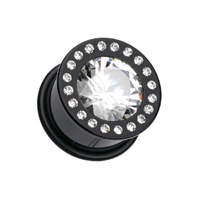 Crown Jewels Acrylic Single Flared Ear Gauge Plug-WildKlass Jewelry