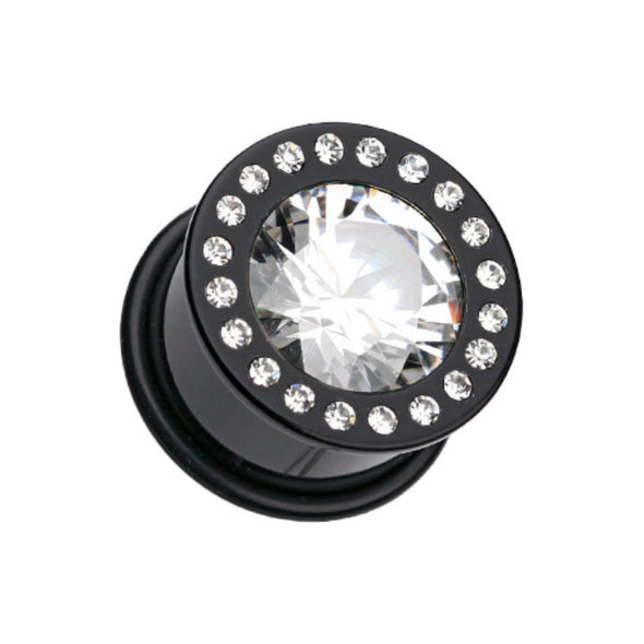 Crown Jewels Acrylic Single Flared Ear Gauge Plug-WildKlass Jewelry