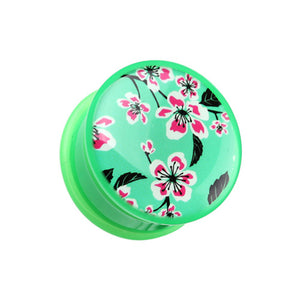 Hibiscus Flower Single Flared Ear Gauge Plug-WildKlass Jewelry