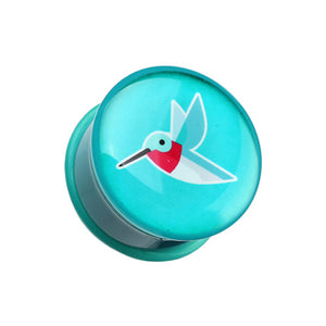 Papier Hummingbird Single Flared Ear Gauge Plug-WildKlass Jewelry