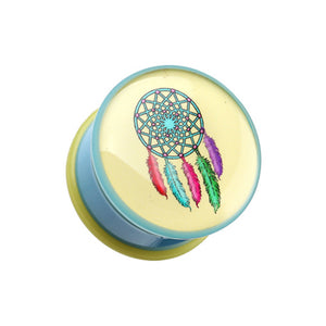 Retro Dream Catcher Single Flared Ear Gauge Plug-WildKlass Jewelry