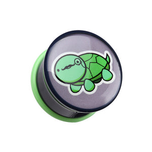 Detective Turtle Single Flared Ear Gauge Plug-WildKlass Jewelry