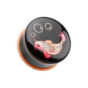 Retro Koi Fish Single Flared Ear Gauge Plug-WildKlass Jewelry