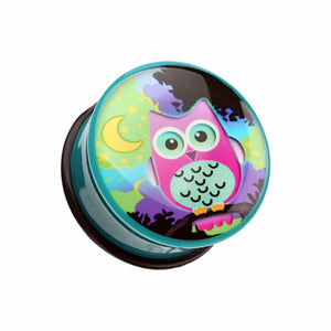 Midnight Owl Single Flared Ear Gauge Plug-WildKlass Jewelry