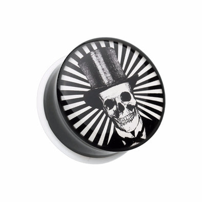 The Depper Skull Single Flared Ear Gauge Plug-WildKlass Jewelry