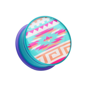 Pastel Navajo Single Flared Ear Gauge Plug-WildKlass Jewelry