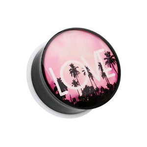 California LOVE Single Flared Ear Gauge Plug-WildKlass Jewelry