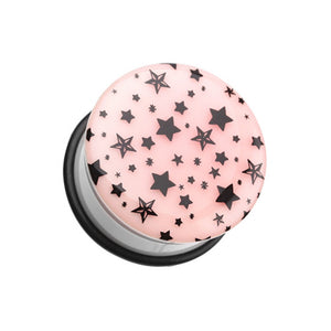 Glow in the Dark Multi Star Single Flared Ear Gauge Plug-WildKlass Jewelry