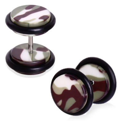 UV Acrylic Camouflage Fake Plug-WildKlass Jewelry