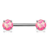 Opal Glitter Front Facing Prong Set WildKlass Nipple Barbells-WildKlass Jewelry