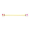 Golden Opal Sparkle Prong Industrial Barbell-WildKlass Jewelry