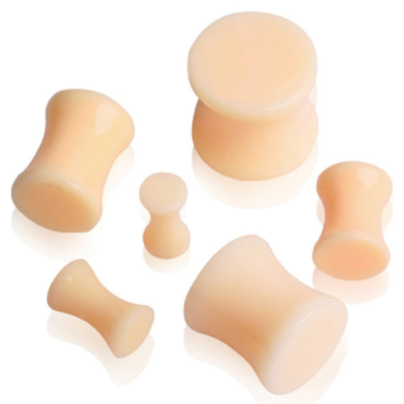 UV Coated Acrylic Flesh Tone Saddle Plug-WildKlass Jewelry