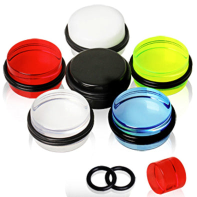 UV Coated Acrylic Plug with O-Rings-WildKlass Jewelry