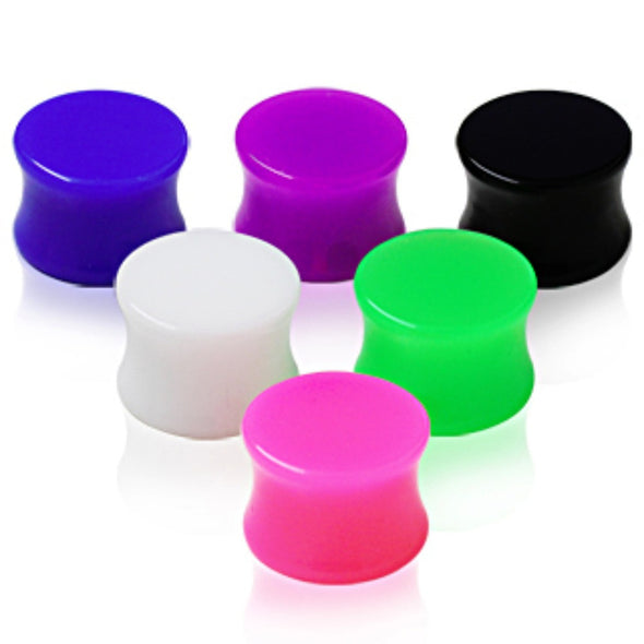 UV Acrylic Solid Saddle Plug-WildKlass Jewelry