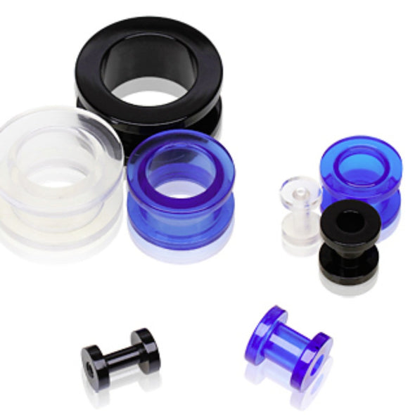 UV Coated Acrylic Screw Tunnel Plug-WildKlass Jewelry