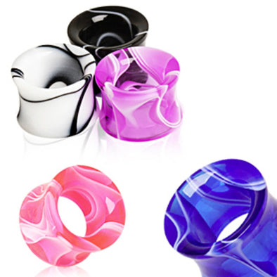 UV Acrylic Marble Tunnel Plug-WildKlass Jewelry