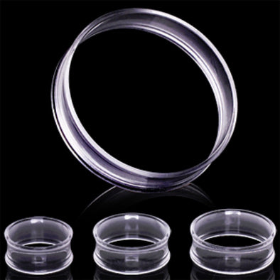 UV Acrylic Thin-Walled Clear Tunnel Plug-WildKlass Jewelry