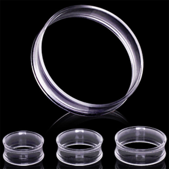 UV Acrylic Thin-Walled Clear Tunnel Plug-WildKlass Jewelry