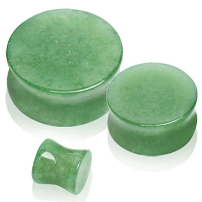 Natural Jade Semi-Precious Stone Saddle Plug-WildKlass Jewelry