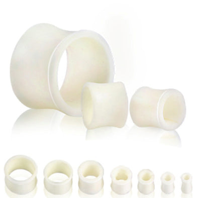 White Buffalo Bone Flesh Tunnel Plug-WildKlass Jewelry