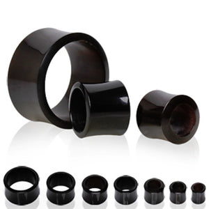 Black Buffalo Horn Flesh Tunnel Plug-WildKlass Jewelry