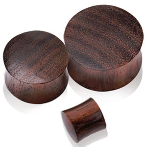 Organic Brown Sono Wood Saddle Plug-WildKlass Jewelry