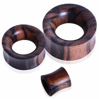Zebra Wood Flesh Tunnel Plug-WildKlass Jewelry