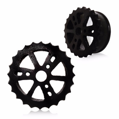 Organic Iron Wood Gear Tunnel Plug-WildKlass Jewelry