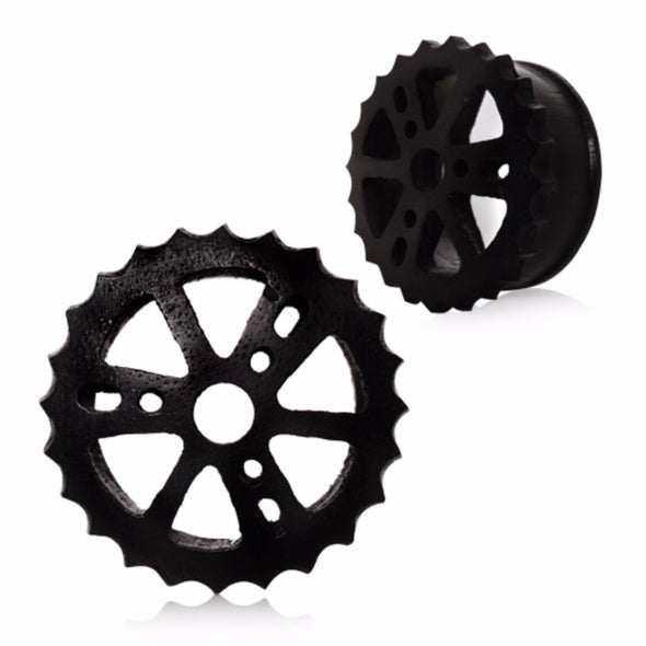 Organic Iron Wood Gear Tunnel Plug-WildKlass Jewelry