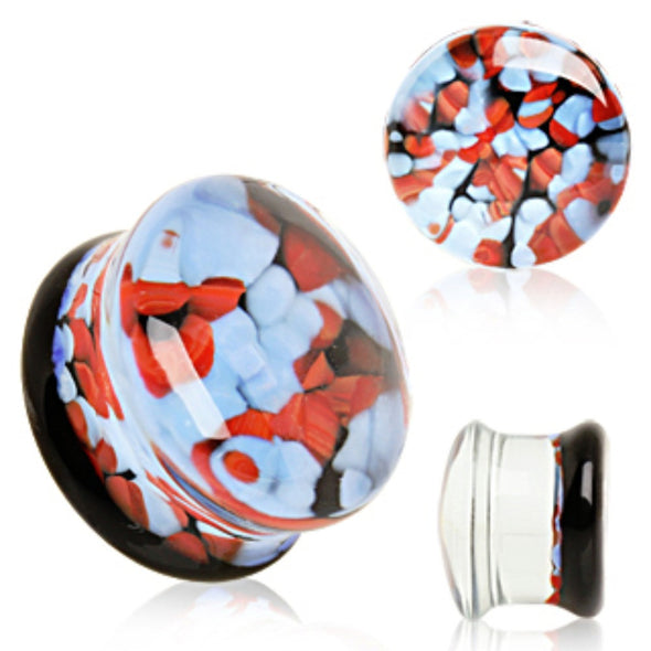 Pebble Glass Saddle Plug-WildKlass Jewelry