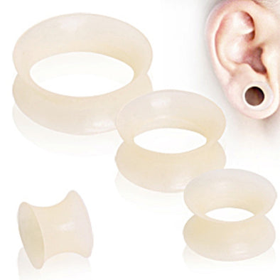 Ultra Thin Silicone Earskin Flesh Tone Plug-WildKlass Jewelry
