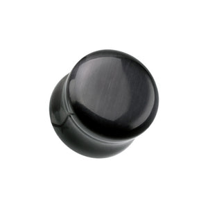 Cat Eye Marble Stone Double Flared Ear Gauge Plug-WildKlass Jewelry