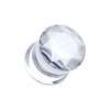 Faceted Crystalline Gem Double Flared Ear Gauge Plug-WildKlass Jewelry