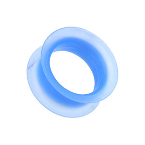 Blue Green Orange Ultra Thin Flexible Silicone Ear Skin Double Flared Tunnel Plug-WildKlass Jewelry