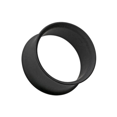 Matte Black Steel Double Flared Ear Gauge Tunnel Plug-WildKlass Jewelry